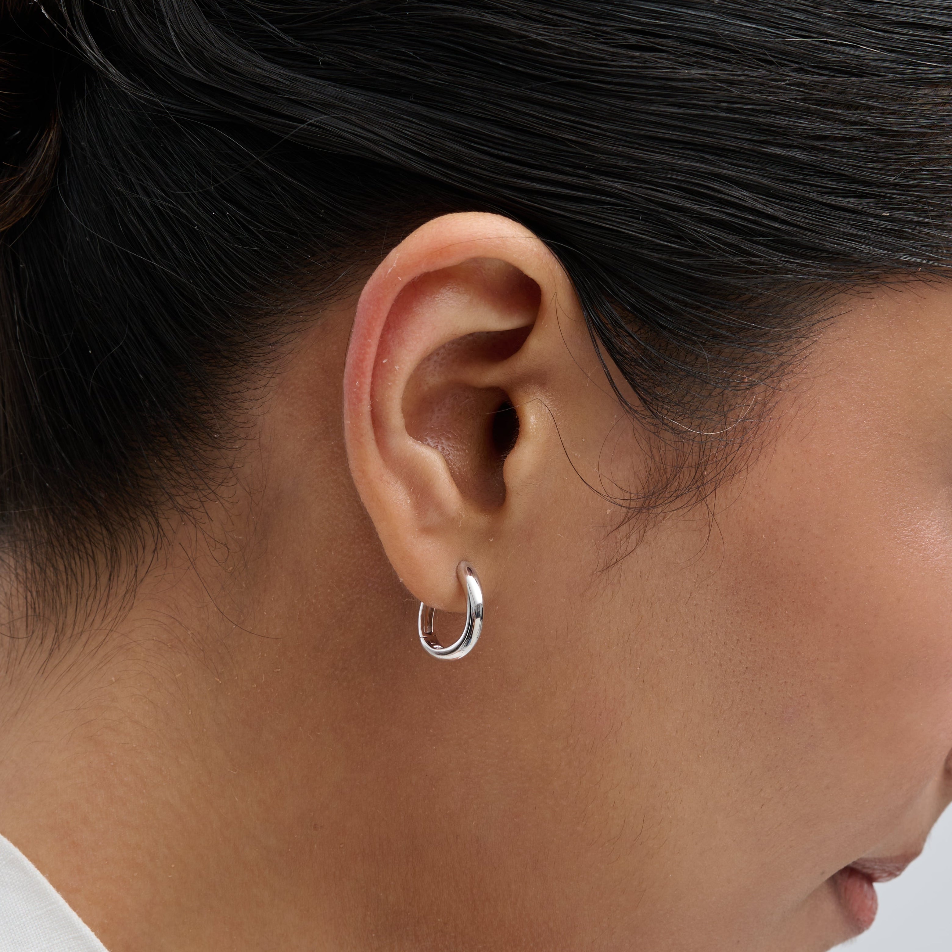 Oval Huggie Earrings
