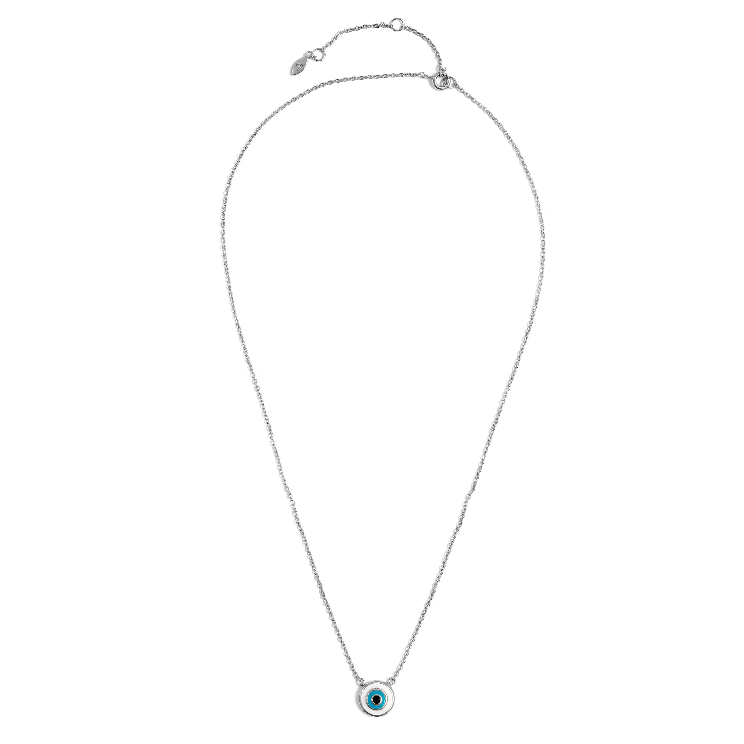 Evil Eye Bezel Cable Chain Necklace