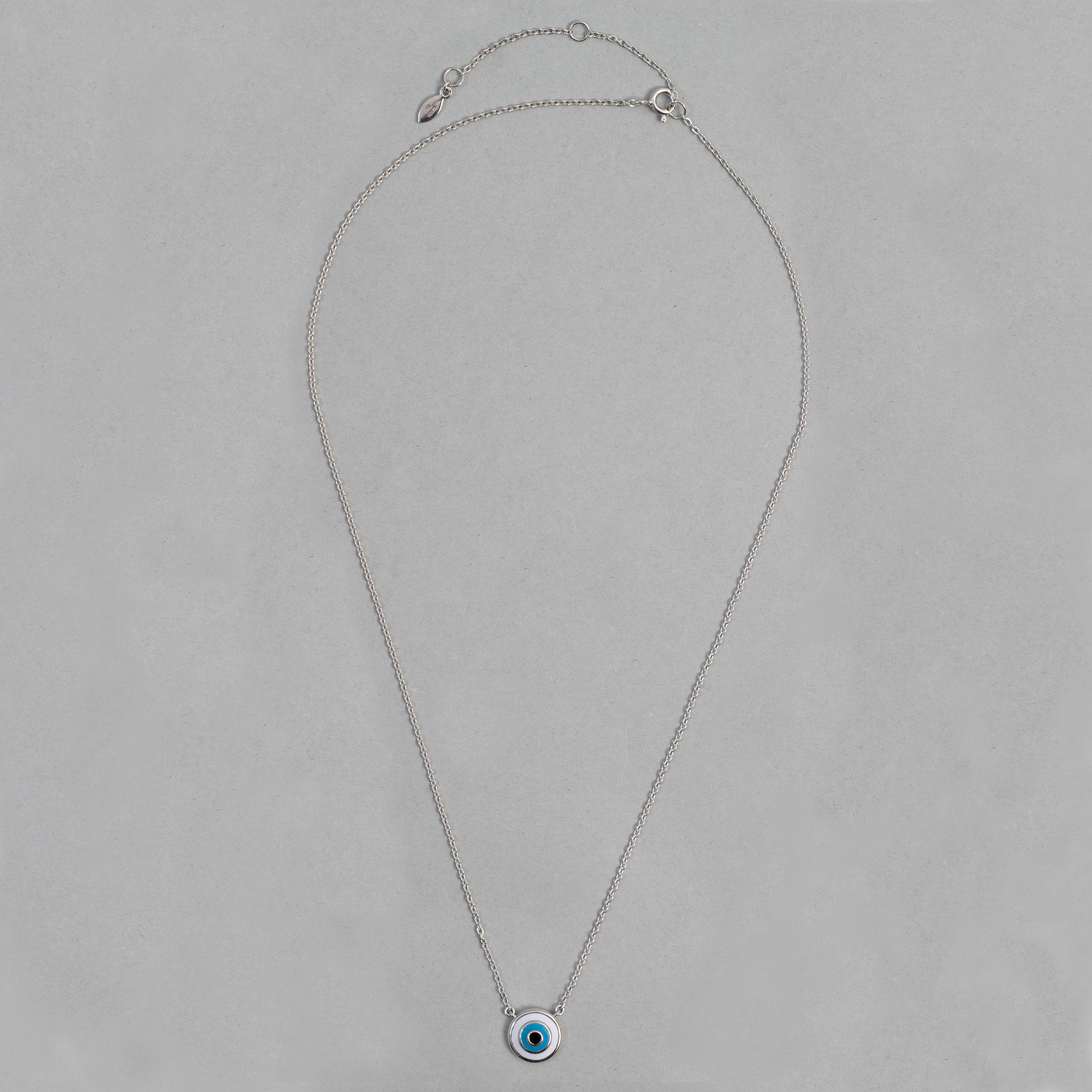 Evil Eye Bezel Cable Chain Necklace
