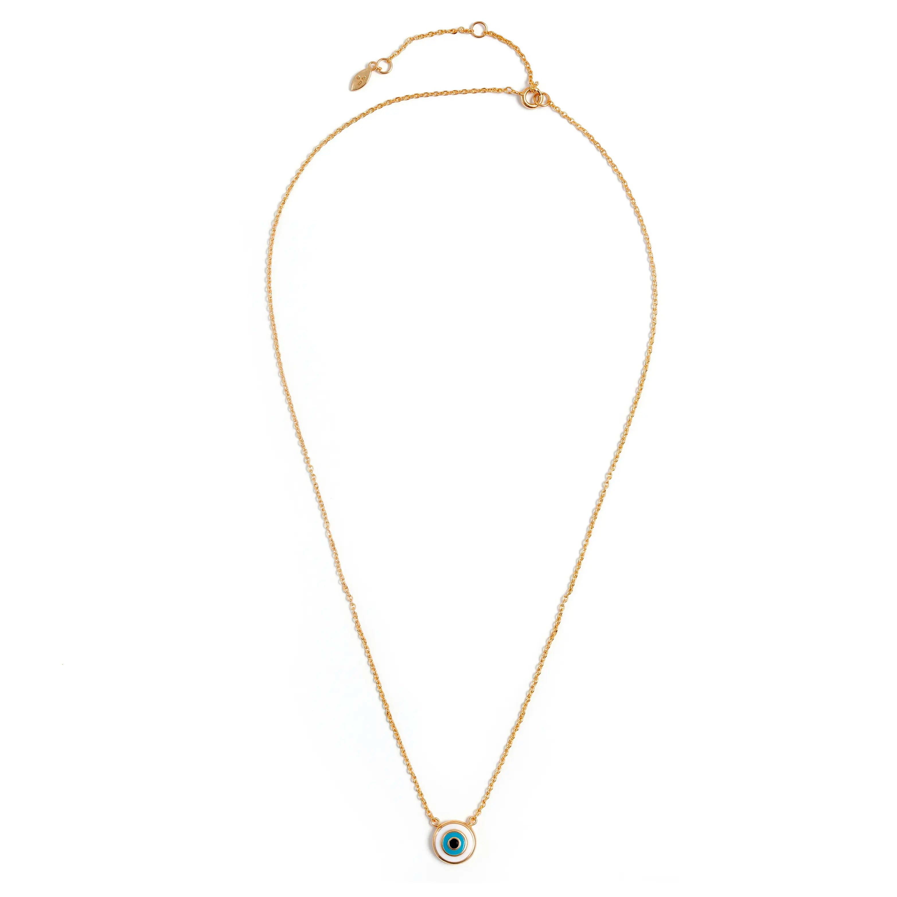 Evil Eye Bezel Cable Chain Necklace