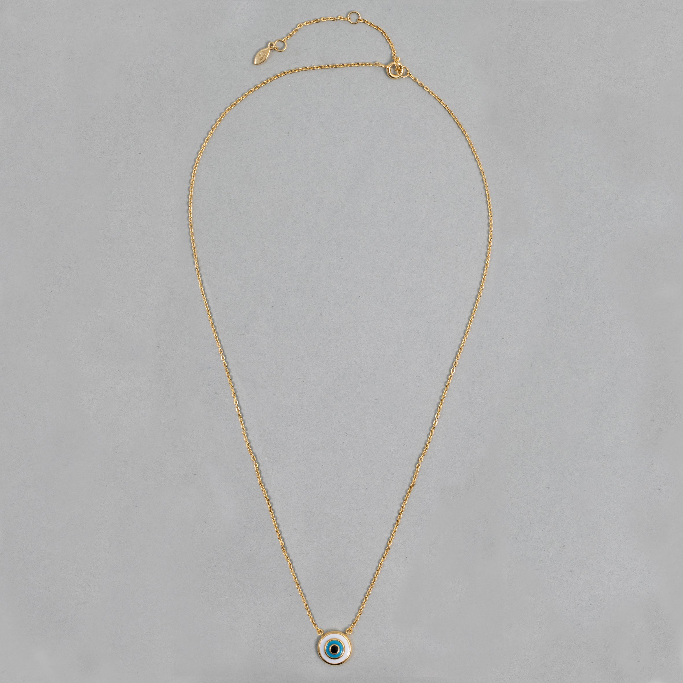Evil Eye Bezel Cable Chain Necklace