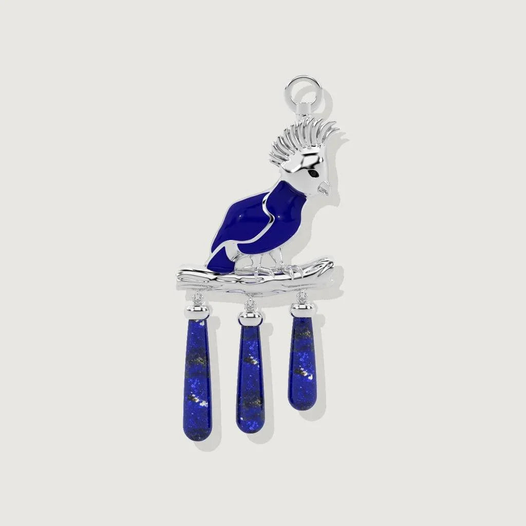 The Blue Cockatoo Charm - Oni Jewelry