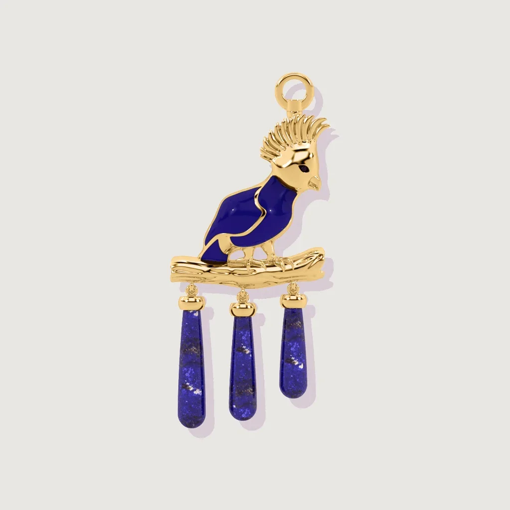 The Blue Cockatoo Charm - Oni Jewelry