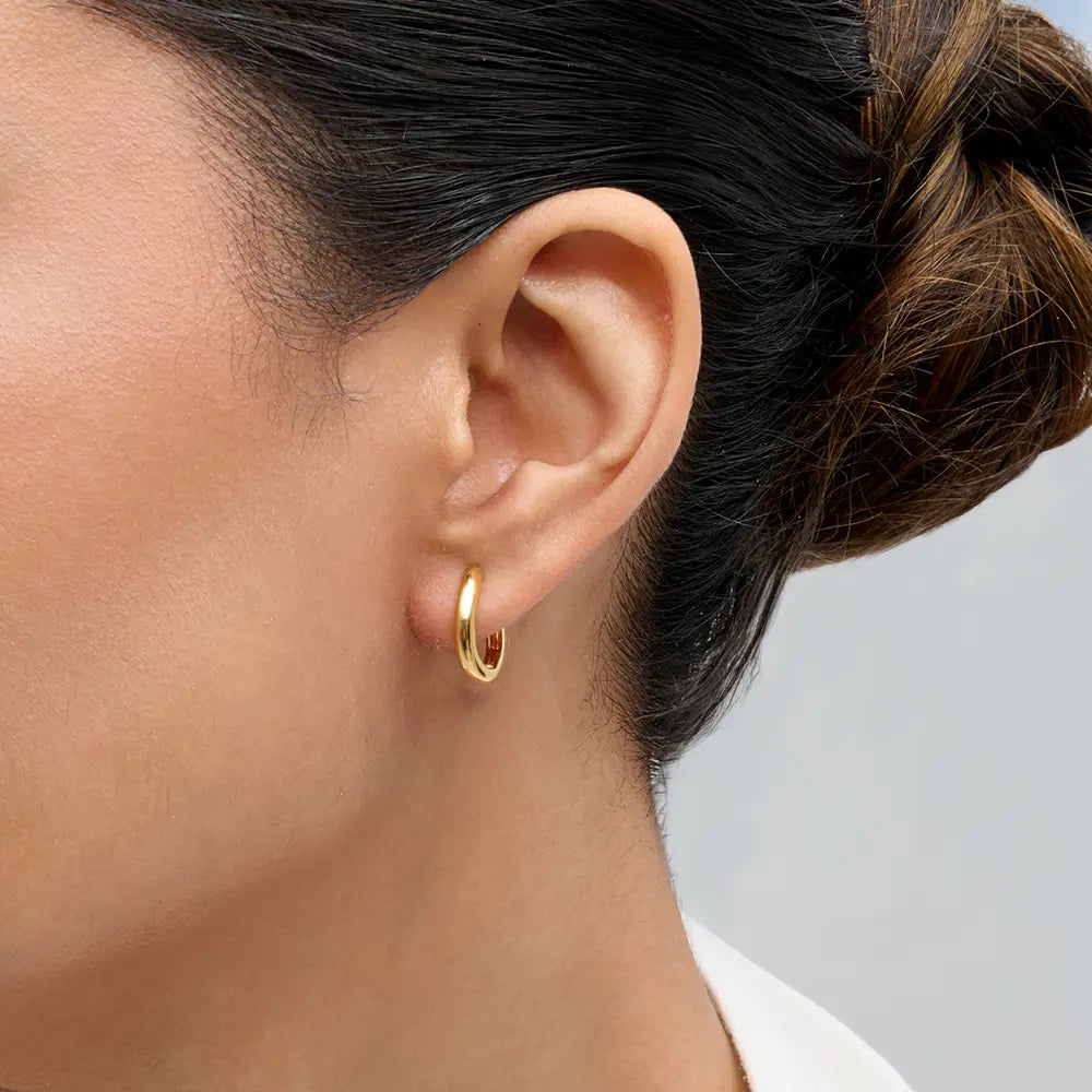Oval Huggie Earrings