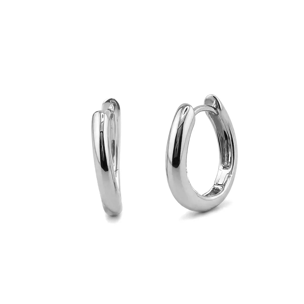 Oval Huggie Earrings