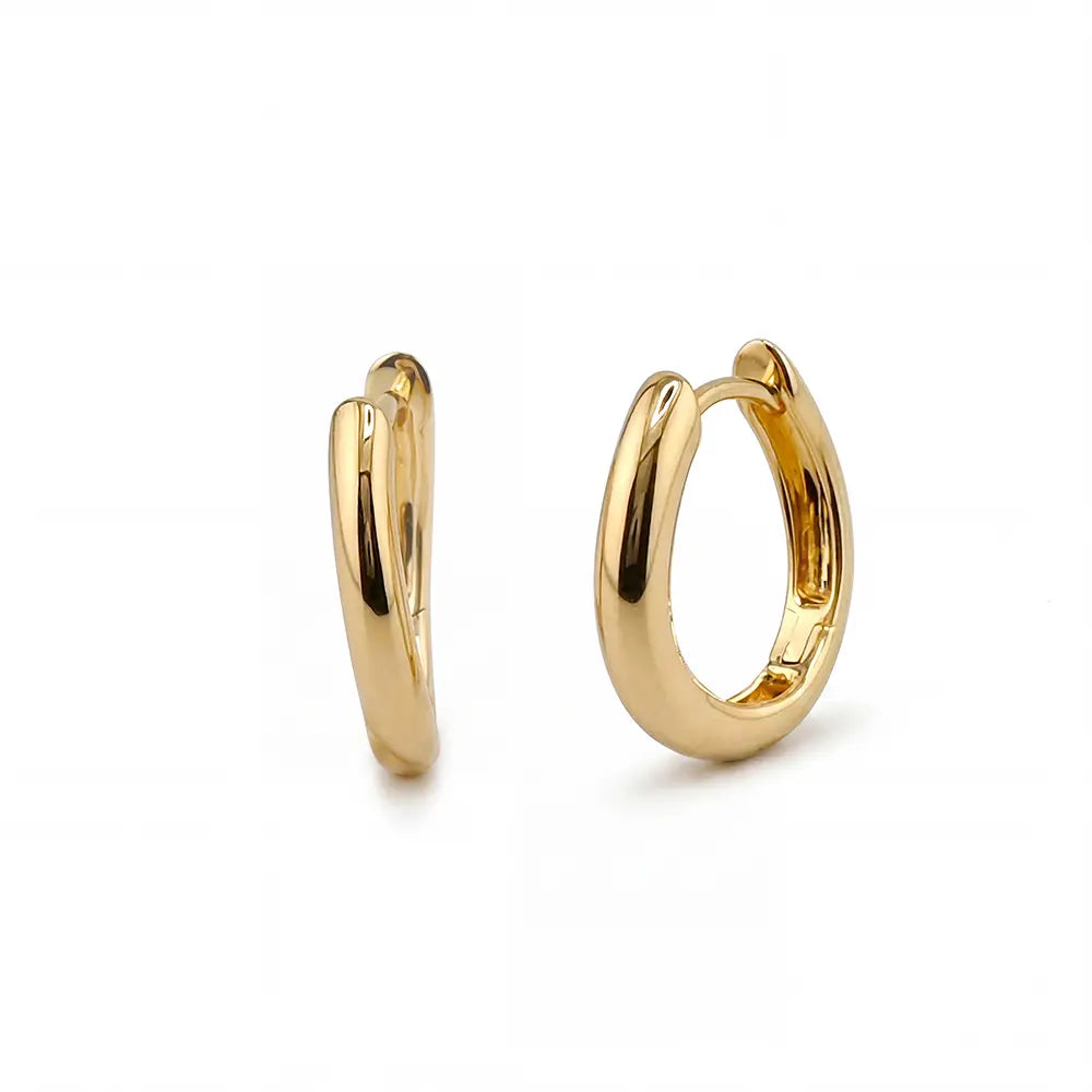Oval Huggie Earrings