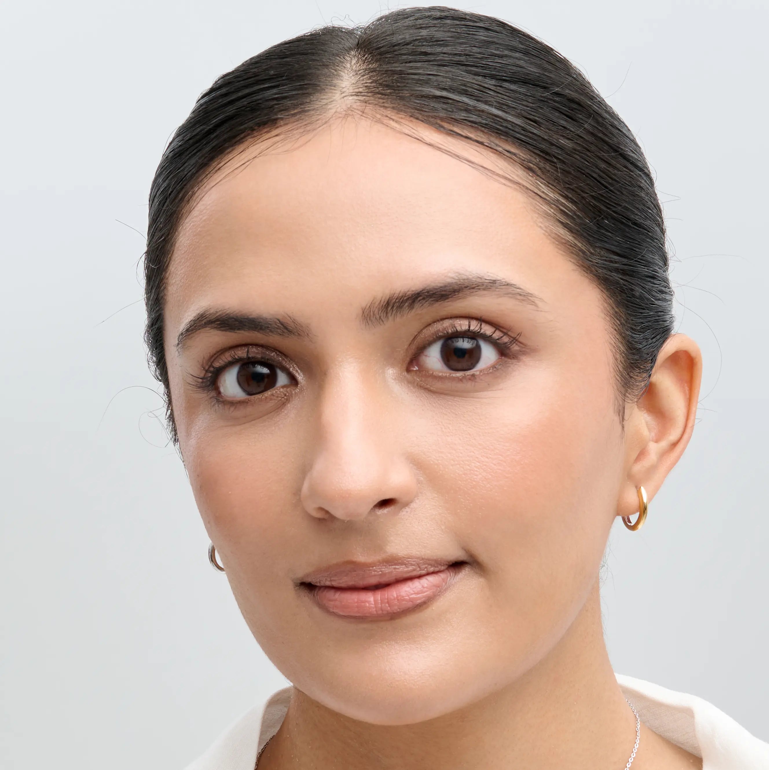 Two-Tone Huggie Earrings