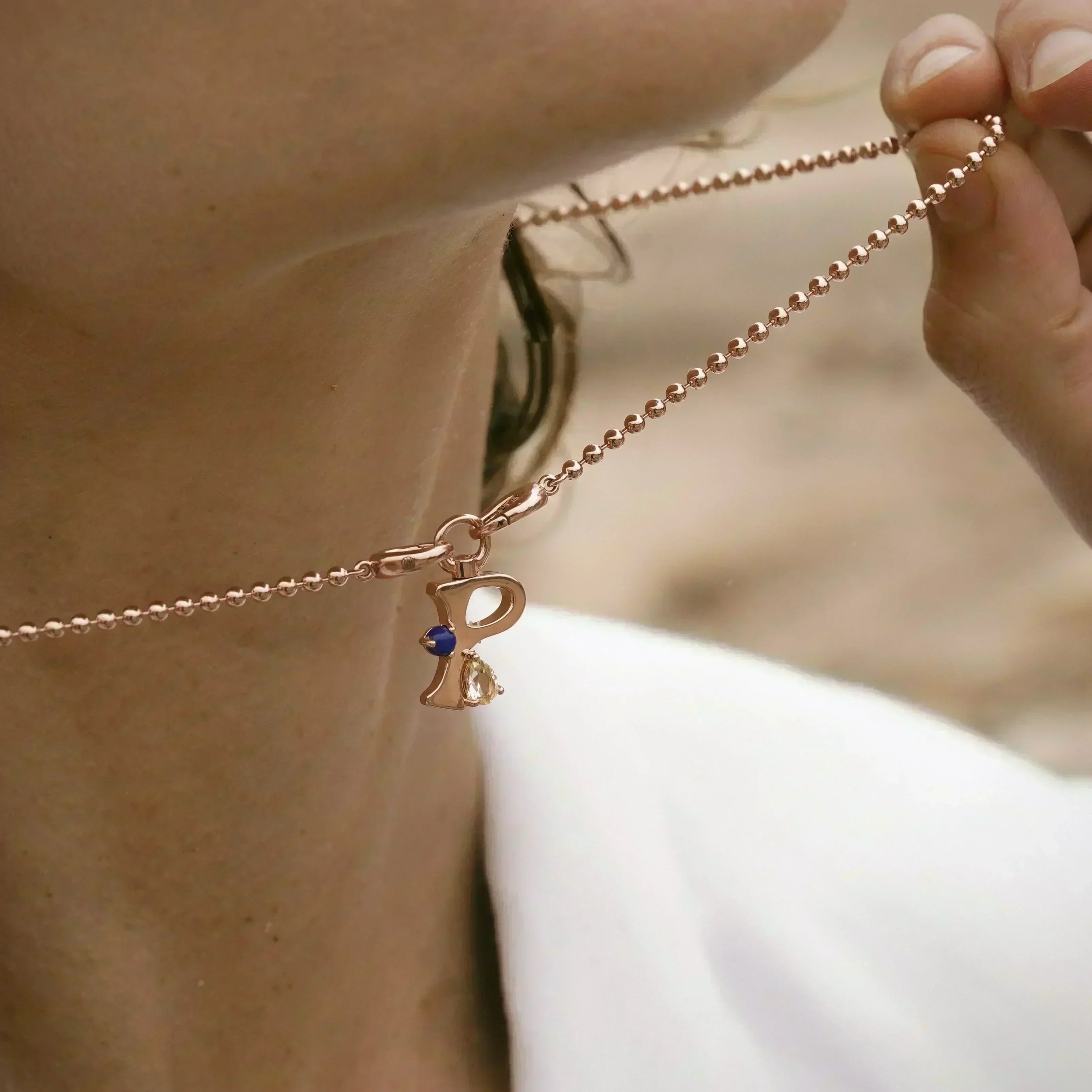 V | Amare Letter Charm