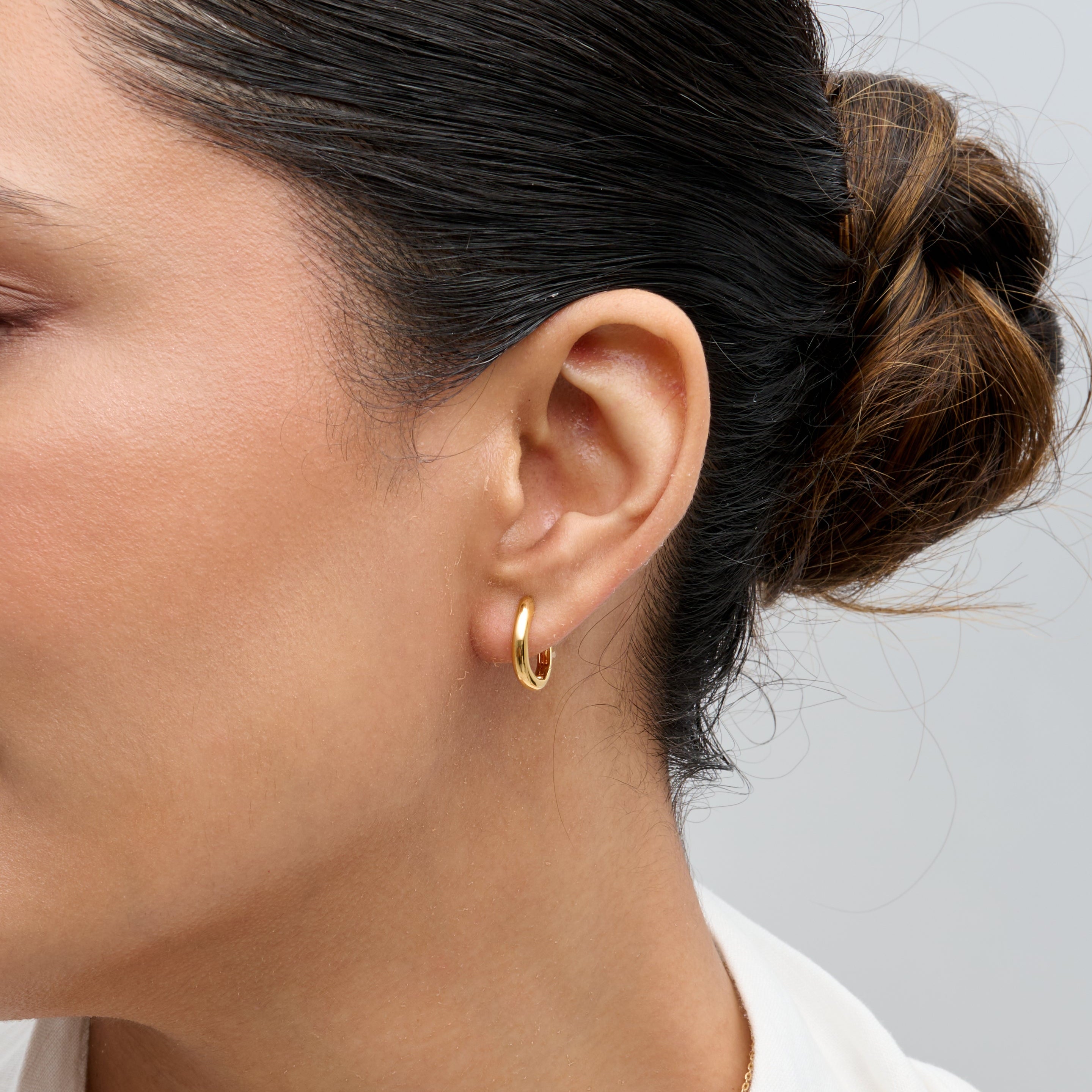 Oval Huggie Earrings