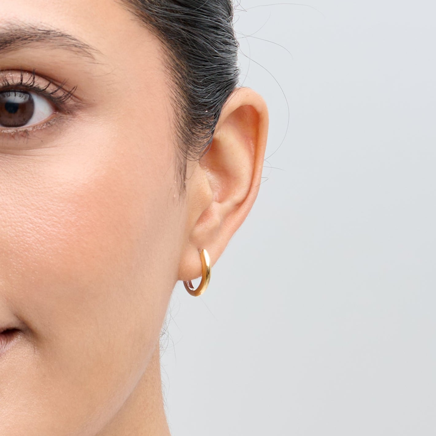 Two-Tone Huggie Earrings