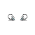 Aquamarine Donut Studs