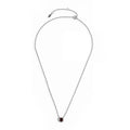 Garnet Bezel Cable Chain Necklace