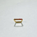 Garnet Enamel Trapezoid Lock