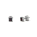 Garnet Square Studs
