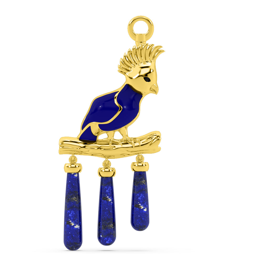 Blue Cockatoo Charm