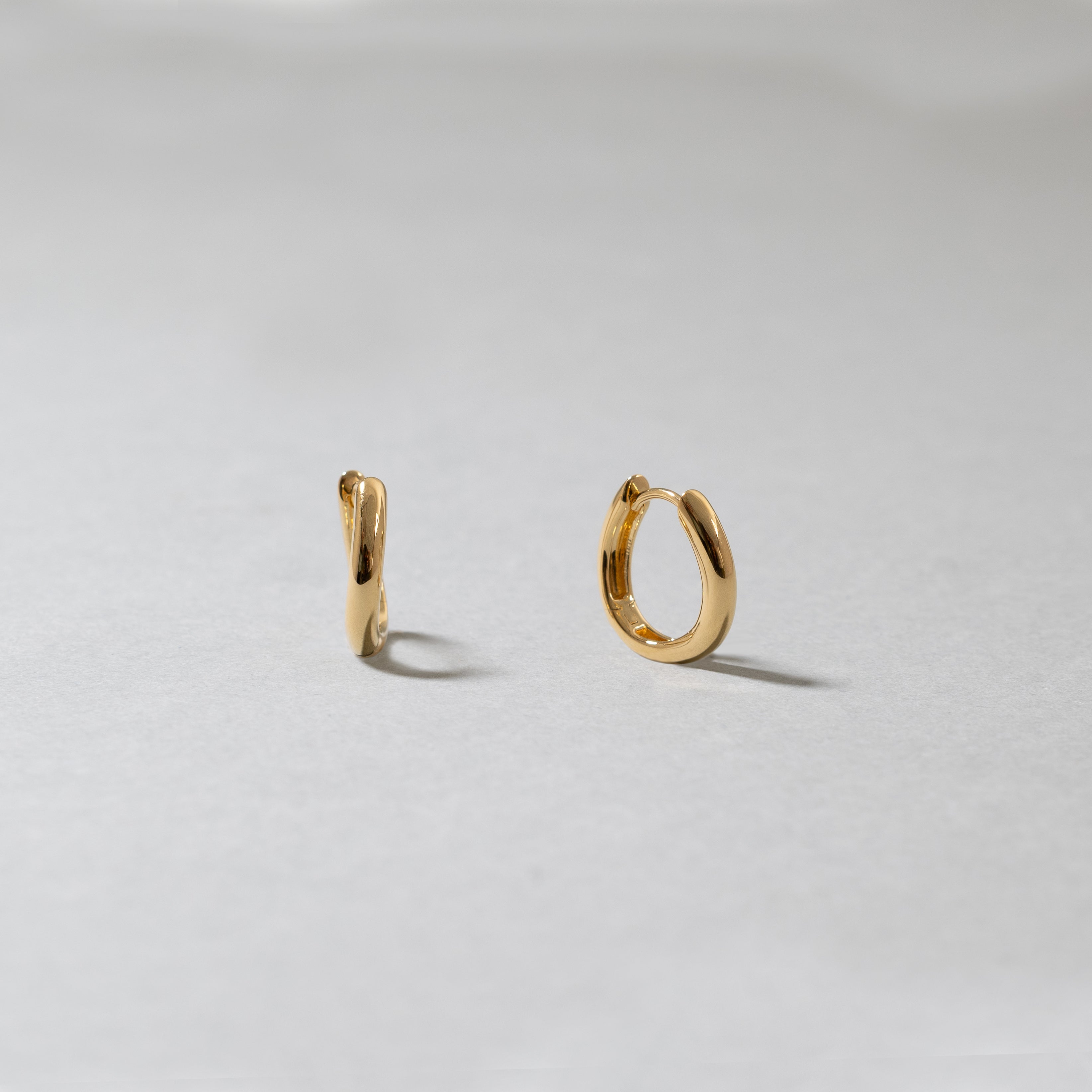 Oval Huggie Earrings