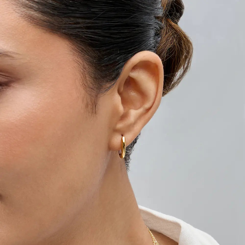 Oval Huggie Earrings