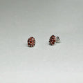 Pave Garnet Studs