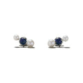 Pearl & Lapis Cluster Tri-Studs