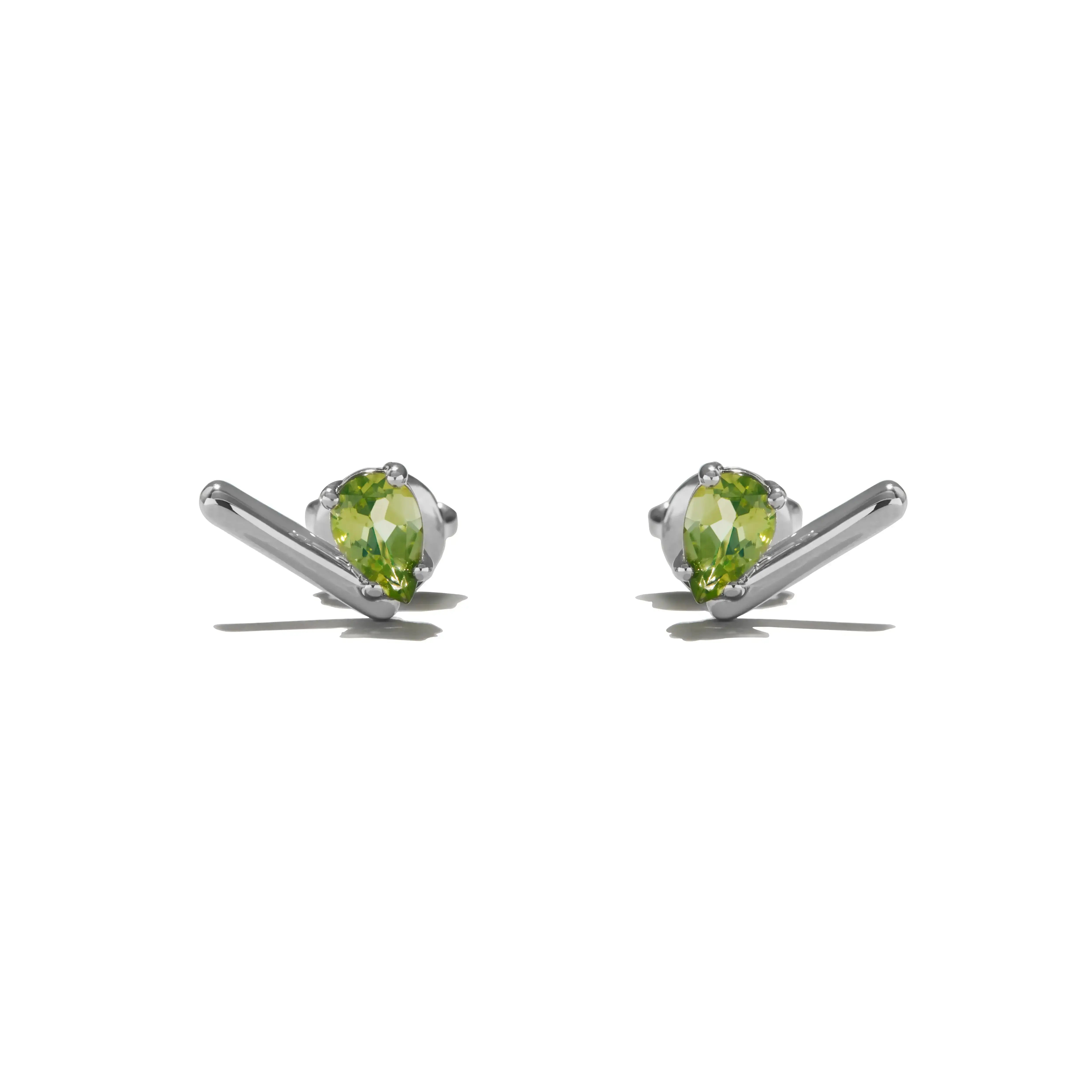 Peridot Bar Studs