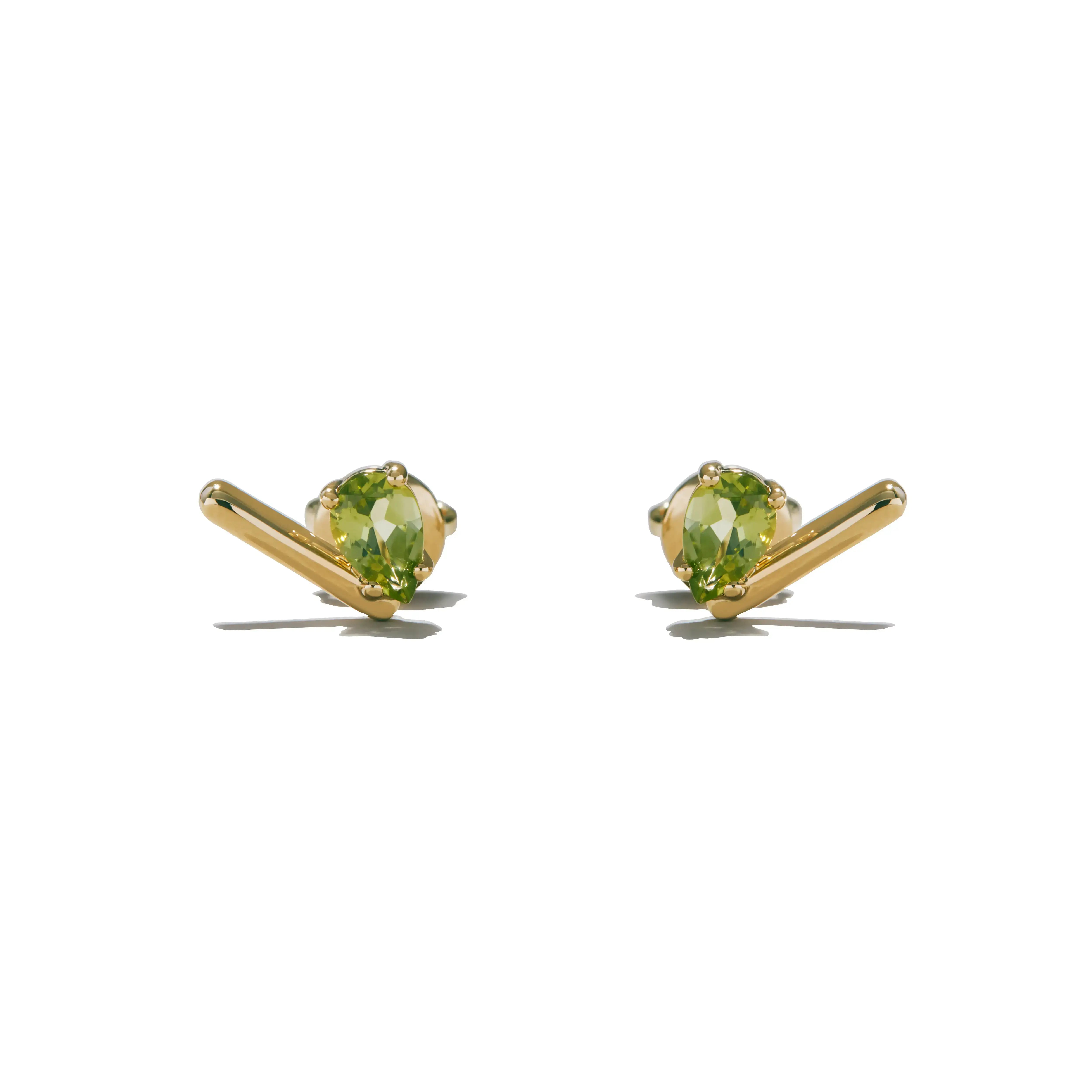 Peridot Bar Studs