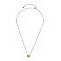 Peridot Bezel Cable Chain Necklace
