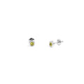 Peridot Bezel Stud Earrings