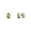 Peridot Pear Studs