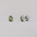Peridot Pear Studs