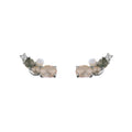 Rose Quartz, Pearl & Moonstone Cluster Quinta-Stud