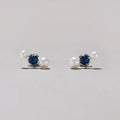 Pearl & Lapis Cluster Tri-Studs